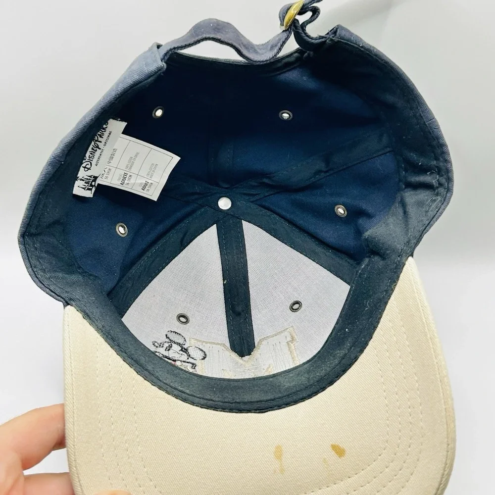 Mickey Mouse Disneyland Resort Parks M Logo 2-Tone Hat Cap Adjustable Strapback